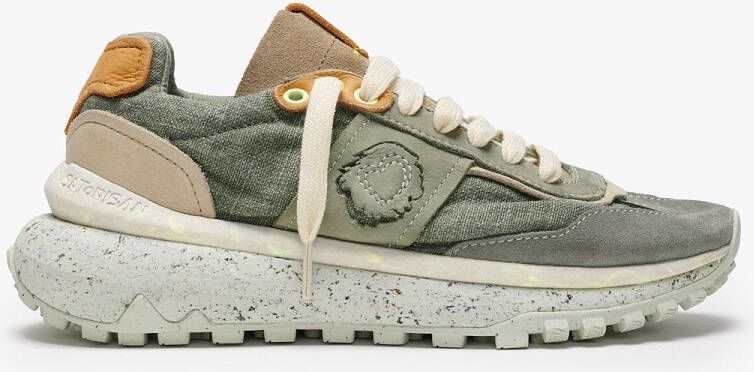 Satorisan Dharma Linen Casual Sneakers Unisex Vintage Leer en linnen Sneakers Kleur Wild Grass