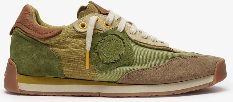 Satorisan Ensō Gaia Casual Sneakers Unisex Vintage Leer en textiel Sneakers Kleur Camouflage Moss