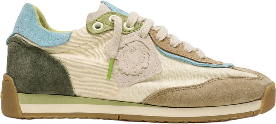 Satorisan Ensō Gaia Casual Sneakers Unisex Vintage Leer en textiel Sneakers Kleur Pampas Talis
