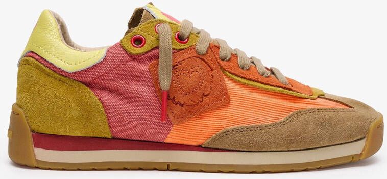 Satorisan Ensō Gaia Casual Sneakers Unisex Vintage Leer en textiel Sneakers Kleur Rural Red