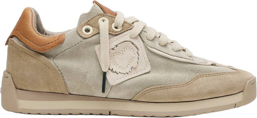 Satorisan Ensō Suede Casual Sneakers Unisex Vintage Leer Sneakers Kleur Phant