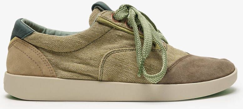 Satorisan Hatko Vintage Casual Sneakers Mannen Vintage Leer en linnen Sneakers Kleur Rush Green