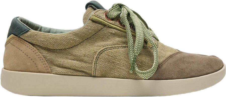 Satorisan Hatko Vintage Casual Sneakers Mannen Vintage Leer en linnen Sneakers Kleur Rush Green
