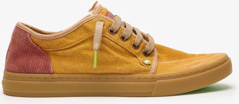 Satorisan Heisei Gaia Terra.2 Casual Sneakers Unisex Vintage Textiel Sneakers Kleur Honey Wood