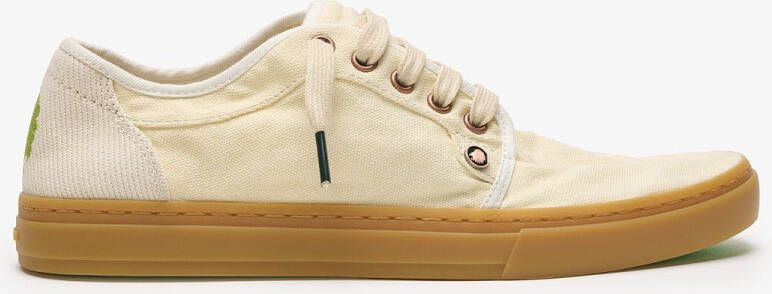 Satorisan Heisei Gaia Terra.2 Casual Sneakers Unisex Vintage Textiel Sneakers Kleur Pampas White