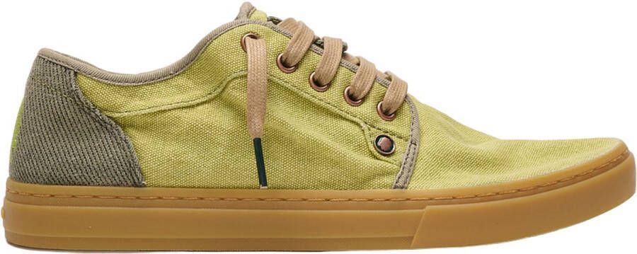 Satorisan Heisei Gaia Terra.2 Casual Sneakers Unisex Vintage Textiel Sneakers Kleur Lichen Green