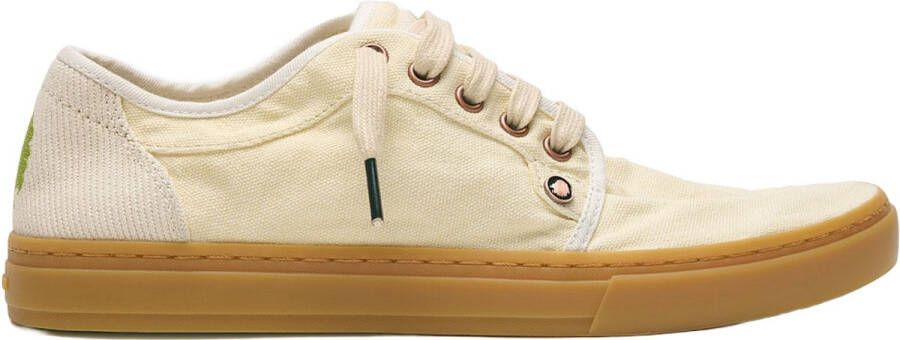 Satorisan Heisei Gaia Terra.2 Casual Sneakers Unisex Vintage Textiel Sneakers Kleur Pampas White