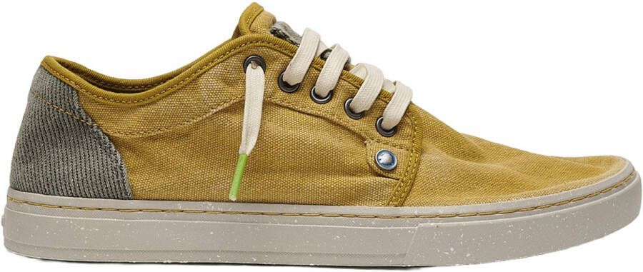 Satorisan Heisei Gaia Terra.2 Casual Sneakers Unisex Vintage Textiel Sneakers Kleur Psychadelic khaki