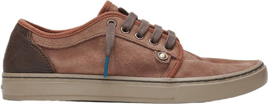 Satorisan Heisei Suede Casual Sneakers Unisex Vintage Leer Sneakers Kleur Chestnut