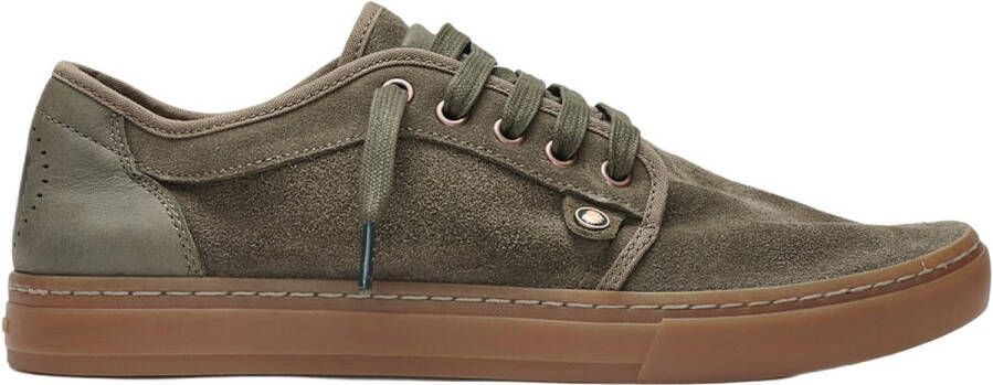 Satorisan Heisei Suede Casual Sneakers Unisex Vintage Leer Sneakers Kleur Deep Khaki Gr