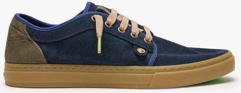 Satorisan Heisei Suede Casual Sneakers Unisex Vintage Leer Sneakers Kleur Navy