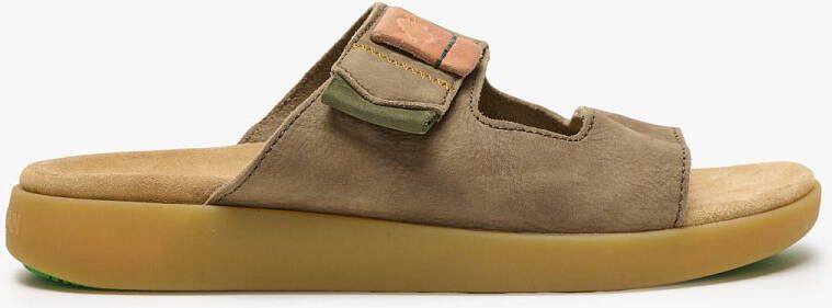 Satorisan Hootsani Premium Plat Sandalen Mannen Plat Leer en linnen Sandalen Kleur Loden