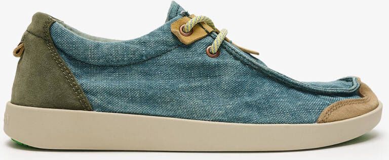 Satorisan Kwahu Linen Wallaby Moccasin Mannen Leer en linnen Moccasin Kleur Melancholic Grey