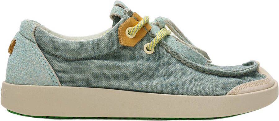 Satorisan Kwahu Linen Wallaby Moccasin Vrouwen Leer en linnen Moccasin Kleur Vergri