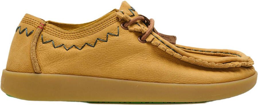 Satorisan Kwahu Rustic Wallaby Moccasin Mannen Leer en textiel Moccasin Kleur Peanut