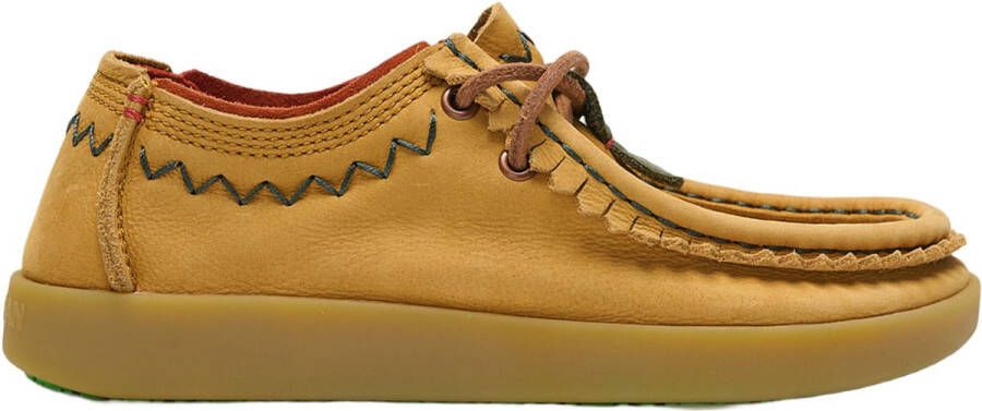 Satorisan Kwahu Rustic Wallaby Moccasin Vrouwen Leer en textiel Moccasin Kleur Peanut W