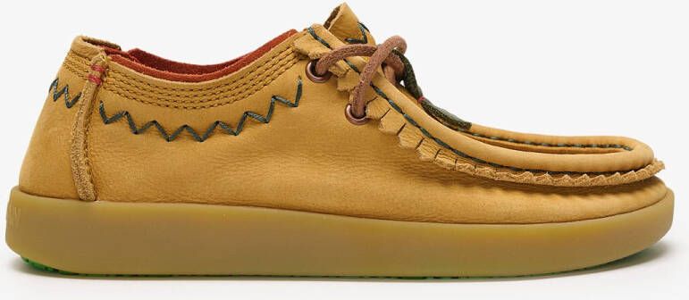 Satorisan Kwahu Rustic Wallaby Moccasin Vrouwen Leer en textiel Moccasin Kleur Peanut W