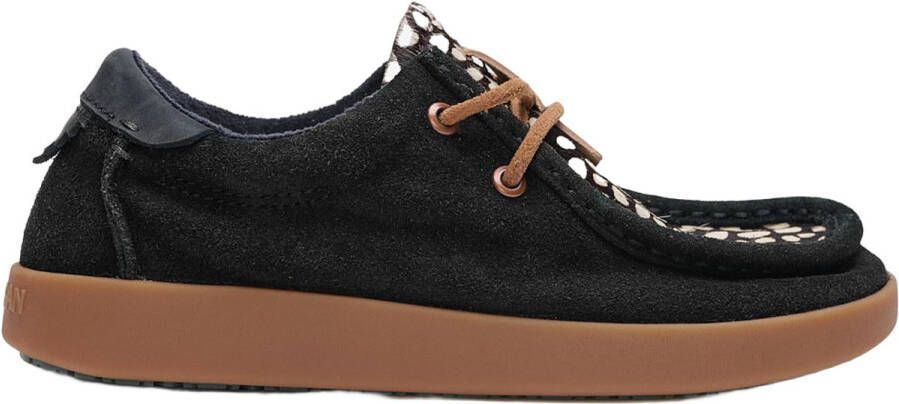 Satorisan Kwahu Winter Fantasy Wallaby Moccasin Vrouwen Leer Moccasin Kleur Black