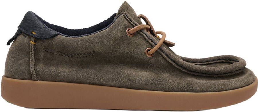 Satorisan Kwahu Winter Suede Wallaby Moccasin Mannen Leer Moccasin Kleur Deep Khaki