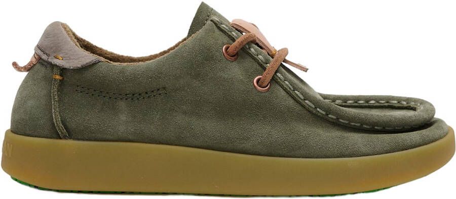 Satorisan Kwahu Winter Suede Wallaby Moccasin Vrouwen Leer Moccasin Kleur Rush Green