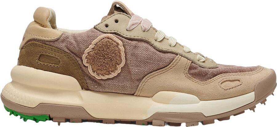 Satorisan Chacrona Linen Casual Sneakers Vrouwen Vintage Leer en linnen Sneakers Kleur Lake Taupe