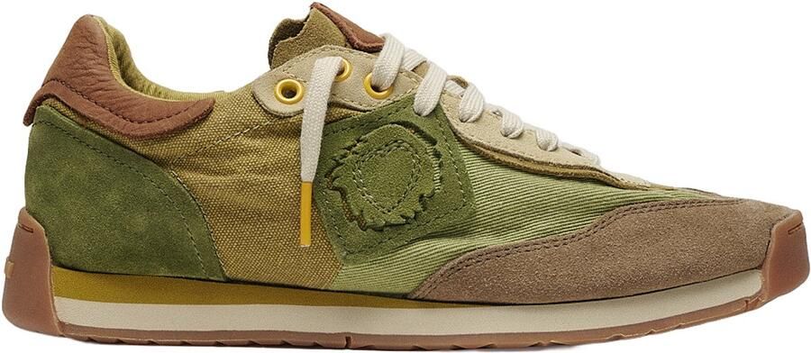 Satorisan Ensō Gaia Casual Sneakers Unisex Vintage Leer en textiel Sneakers Kleur Camouflage Moss