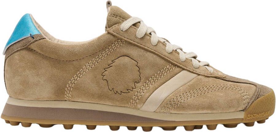 Satorisan Stardust Suede Casual Sneakers Unisex Vintage Leer Sneakers Kleur Faded Chestnut