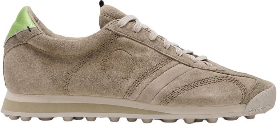 Satorisan Stardust Suede Casual Sneakers Unisex Vintage Leer Sneakers Kleur Gravel