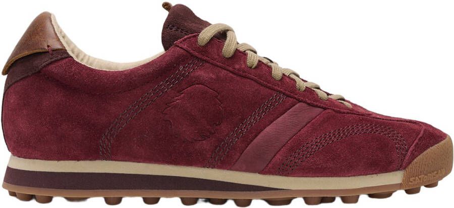 Satorisan Stardust Suede Casual Sneakers Unisex Vintage Leer Sneakers Kleur Rose Wood