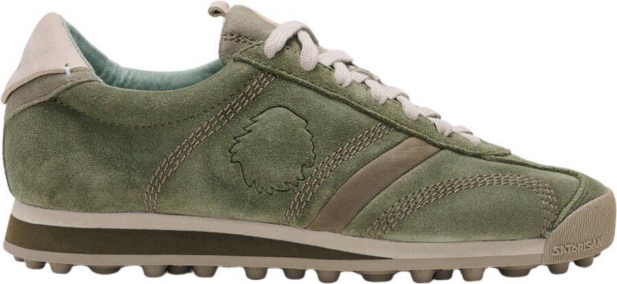Satorisan Stardust Suede Casual Sneakers Unisex Vintage Leer Sneakers Kleur Rush Green