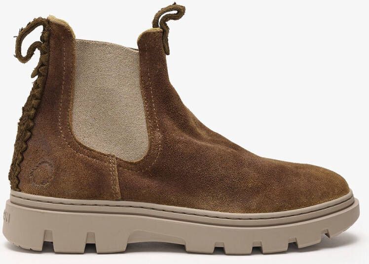 Satorisan Unalome Chelsea Desert Oasis Enkel Laarzen Mannen Vintage Leer Laarzen Kleur Butterum