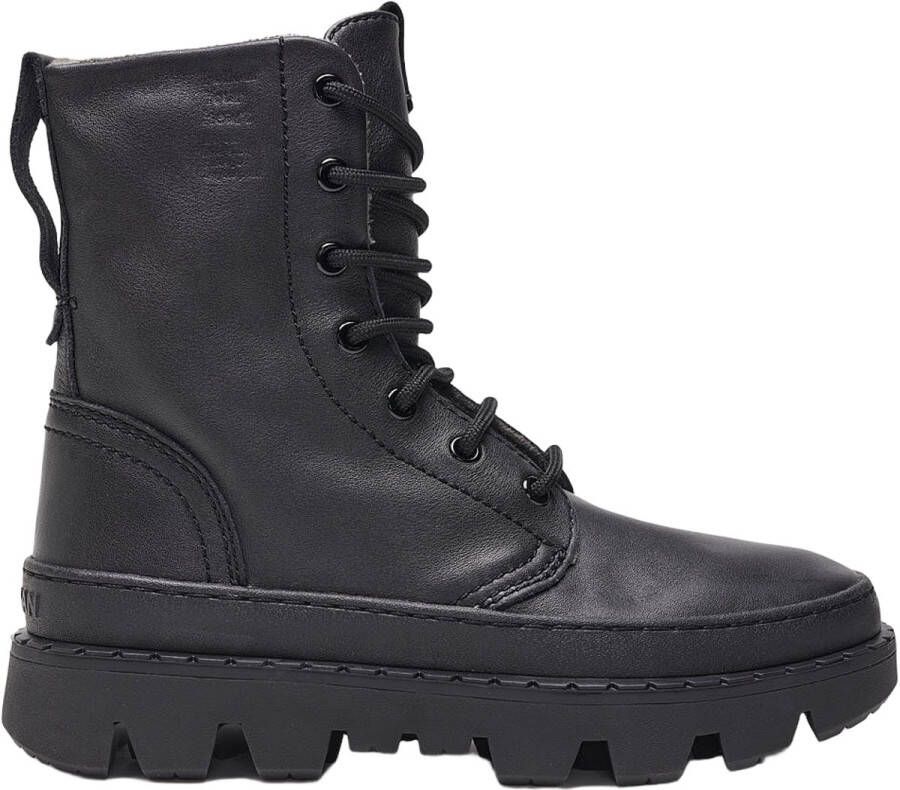 Satorisan Unalome Laces Premium Enkel Laarzen Vrouwen Vintage Leer Laarzen Kleur Black