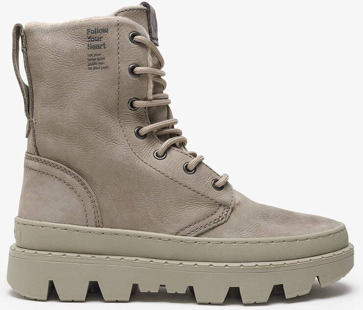Satorisan Unalome Laces Premium Wool Enkel Laarzen Vrouwen Vintage Leer Laarzen Kleur Adventure Grey
