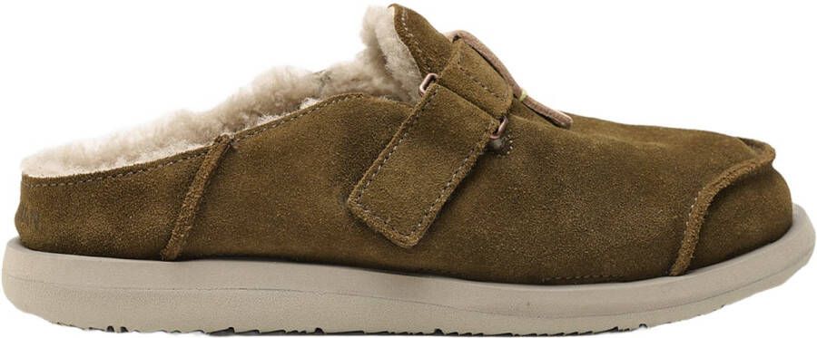 Satorisan Uwabaki Clog Strap Suede Huis Slippers Unisex Leer Slippers Kleur Thunderbolt