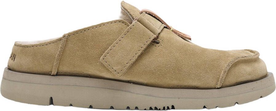 Satorisan Uwabaki Clog Suede Klomp Unisex Leer Klomp Kleur Driftwood