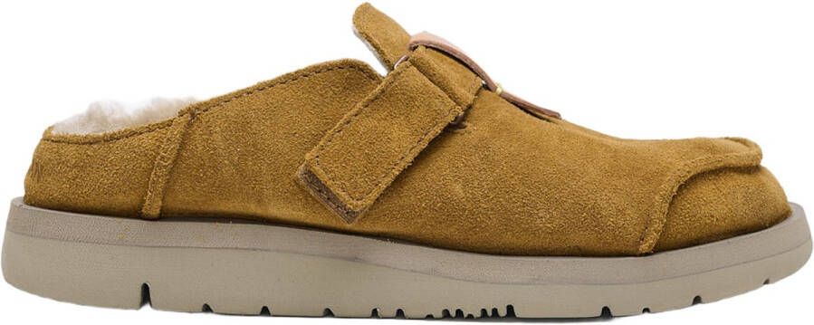 Satorisan Uwabaki Clog Suede Klomp Unisex Leer Klomp Kleur Mid Brown
