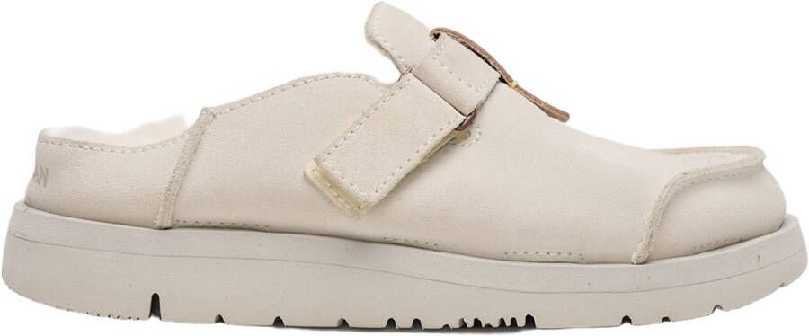 Satorisan Uwabaki Clog Suede Klomp Vrouwen Leer Klomp Kleur Cream