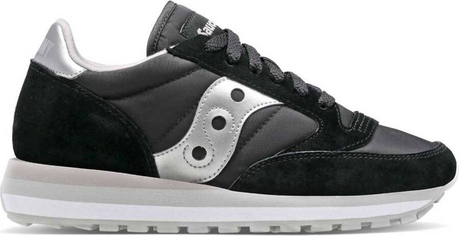 Saucony Zwarte Sneakers met Stoffen Voering en Rubberen Zool Black Dames