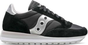 Saucony Zwarte Sneakers met Stoffen Voering en Rubberen Zool Zwart Dames