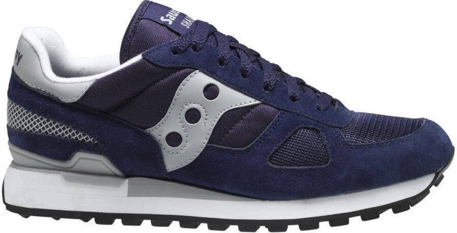 Saucony Logo Sneakers Suède Canvas Rubber Zool Blue Heren
