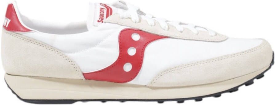 Saucony Originals Trainer 80 Schoenen Wit Rood Sneakers