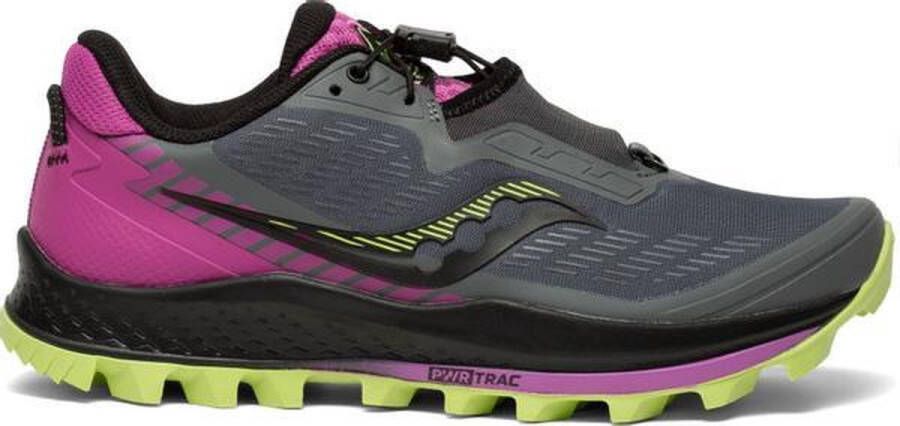 Saucony Peregrine 11 ST Dames Sportschoenen Hardlopen Trail grijs roze