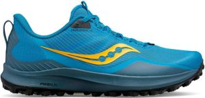 Saucony Peregrine 12 Heren Sportschoenen Hardlopen Trail blauw geel