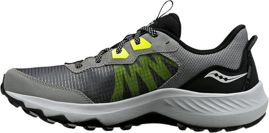 Saucony Aura TR M Trail Hardloopschoen Grijs Geel Fluor