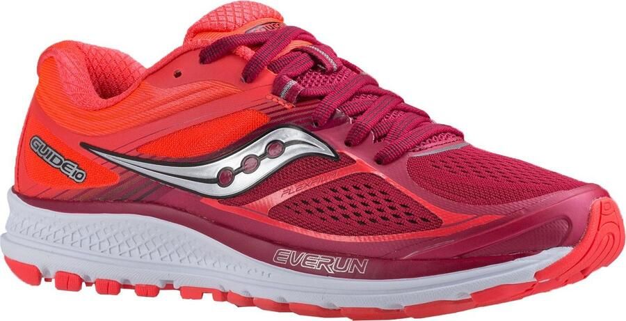 Saucony Guide 10 Hardloopschoenen Vrouwen roze rood zilver