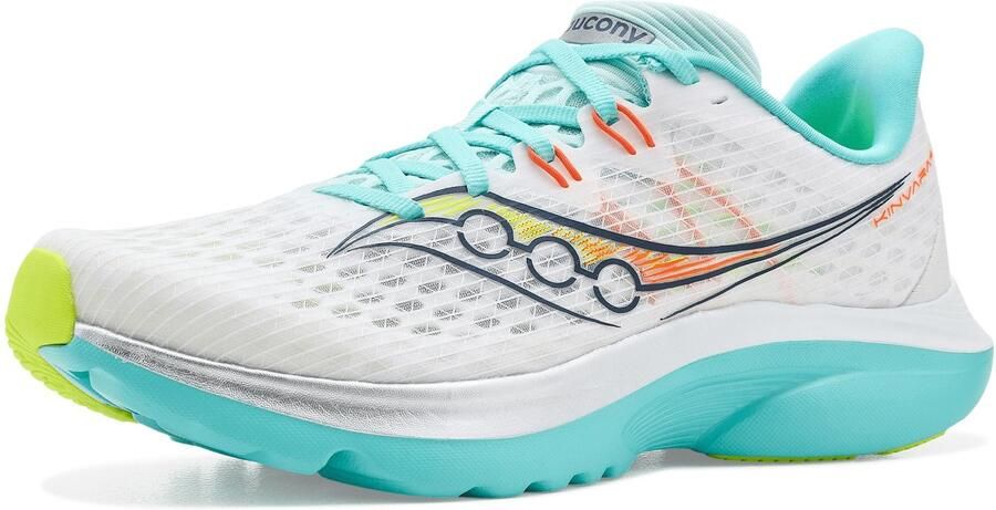 Saucony Sneakers laag 'KINVARA 16' aqua lichtrood zwart offwhite