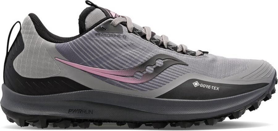 Saucony Peregrine 12 GTX Dames Sportschoenen Hardlopen Trail grijs paars