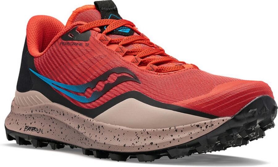 Saucony Peregrine 12 Heren Sportschoenen Hardlopen Trail rood grijs - Foto 3