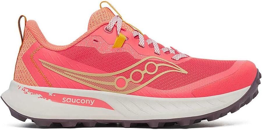 Saucony Peregrine 15 Trail Hardloopschoen Koraal Zalm Roze