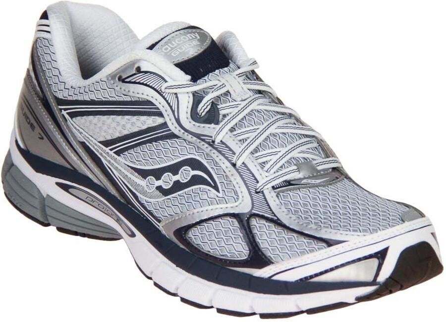 Saucony ProGrid Guide 7 Fog Naval Unisex Sneaker Retro Running Schoen Grijs Blauw - Foto 2